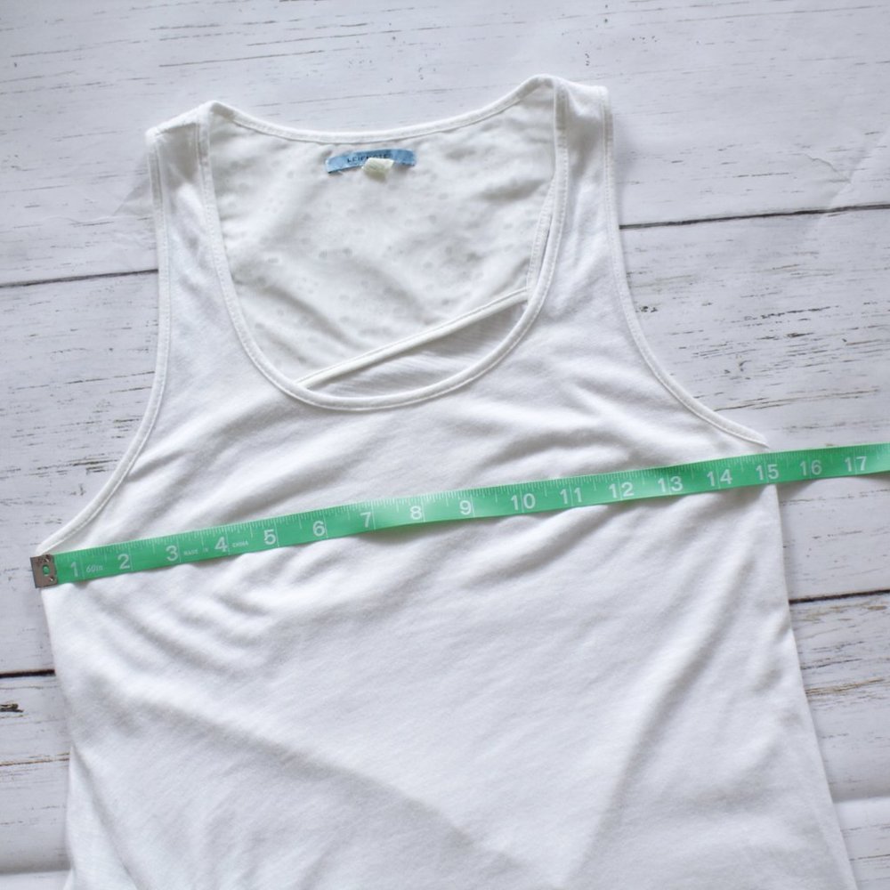 Anthro Leifnotes Asymmetrical White Tank Top - Picture 8 of 12